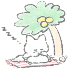 [LINEスタンプ] 夏のふかふかこねこスタンプ
