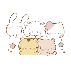 [LINEスタンプ] もちふわどうぶつ