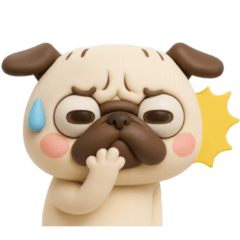 [LINEスタンプ] パグちゃん♡3Dリアクション