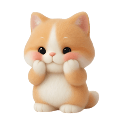 [LINEスタンプ] かわいいぽっちゃりオレンジ猫 （NT）