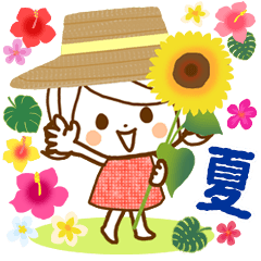 [LINEスタンプ] 気くばり♡ゆるふわガール夏のやさしい敬語