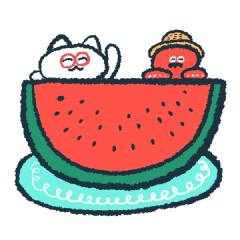 [LINEスタンプ] 夏を感じる【たことやさしい仲間たち】