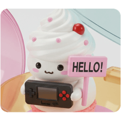 [LINEスタンプ] お家でほっこりマカロンちゃん(四角型) 