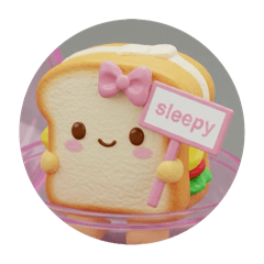 [LINEスタンプ] サンドイッチちゃんカプセルトイ(丸型) 