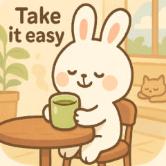 [LINEスタンプ] かわいい小さな白いウサギ 職場うさぎ編 2