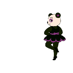 [LINEスタンプ] 短くないパンダのそれっぽいバレエ