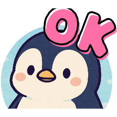 [LINEスタンプ] かわいーいペンギンの画像（メイン）