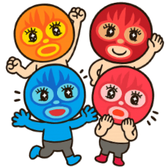 [LINEスタンプ] ぼくたち、ちびレスラーです！