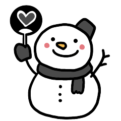 [LINEスタンプ] スノーマン 黒色くん