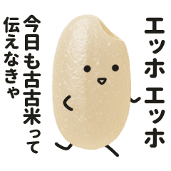 [LINEスタンプ] エッホエッホ！おこめちゃん♡