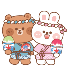 [LINEスタンプ] カナ＆カキ : 雨と夏 2