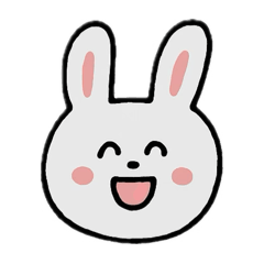 [LINEスタンプ] いろんなかおのうさぎさん。