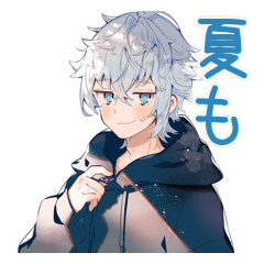 [LINEスタンプ] パーカー男子の夏★ポップで爽やか