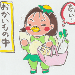 [LINEスタンプ] のんぴぃちゃんの家事と掃除と洗濯と買い物