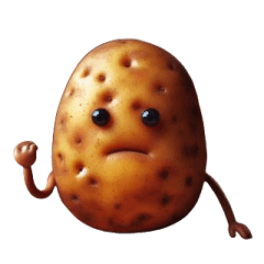 [LINEスタンプ] ポテトくん今日は話したくない