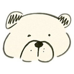 [LINEスタンプ] 顔だけの犬