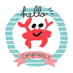 [LINEスタンプ] カニさんスタンプ 英語編