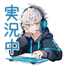 [LINEスタンプ] パーカー男子の実況配信あるある