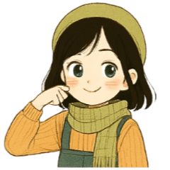 [LINEスタンプ] かわいい女の子と緑のスカーフ V.2