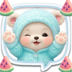 [LINEスタンプ] 可愛い子熊 キュートな氷の服 思いやり BIG