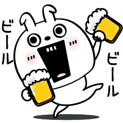 [LINEスタンプ] ピタうさぎ酒✨酒✨