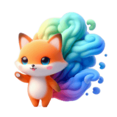 [LINEスタンプ] くもくもキツネKumako感情雲がたまり中