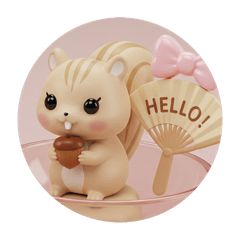 [LINEスタンプ] ナッツを食べるリスちゃん
