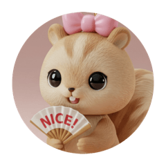 [LINEスタンプ] もふもふリスカプセルトイ