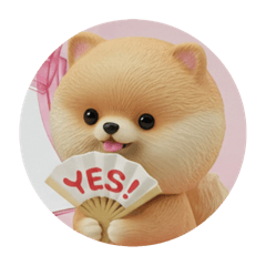 [LINEスタンプ] もふもふポメラニアンカプセルトイ