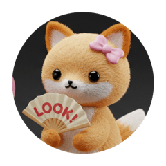 [LINEスタンプ] もふもふきつねカプセルトイ
