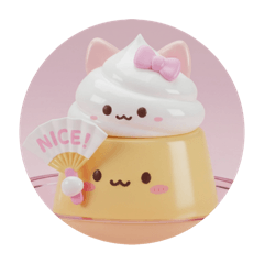 [LINEスタンプ] ねこねこプリンちゃんカプセルトイ