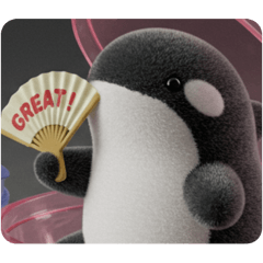 [LINEスタンプ] シャチシャチカプセルトイ(四角型)