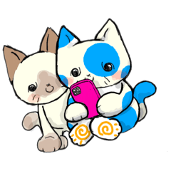 [LINEスタンプ] ネコ水玉