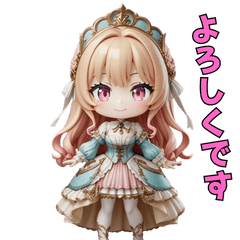 [LINEスタンプ] ドレス姫の日常スタンプ