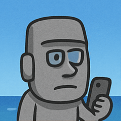 [LINEスタンプ] 海のモアイ像2@SFW