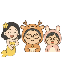 [LINEスタンプ] テレサ、ナンシーとウサギ - 新版
