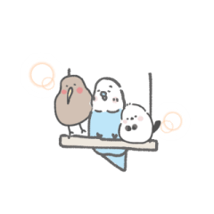 [LINEスタンプ] 毎日使える ゆるふわ鳥さんたちのスタンプ