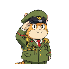 [LINEスタンプ] 【敬礼猫 12】