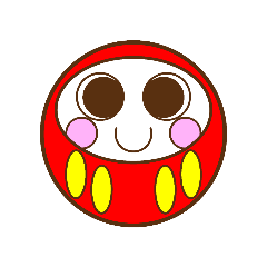 [LINEスタンプ] まんまるダルマちゃん
