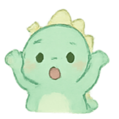 [LINEスタンプ] ミントベビーディノ楽しいパック