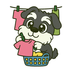 [LINEスタンプ] シュナウザーの日常.カラフルな日常生活.