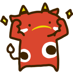 [LINEスタンプ] 名もなきウシさん～赤べこバージョン～