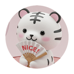 [LINEスタンプ] ホワイトタイガーカプセルトイ