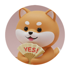 [LINEスタンプ] もふもふ柴犬カプセルトイ(丸型)