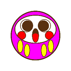 [LINEスタンプ] まんまるダルマちゃん【彩】