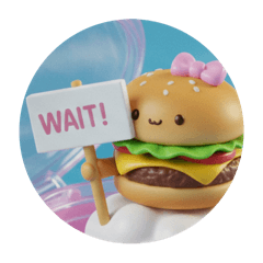 [LINEスタンプ] 青空ハンバーガーちゃん(丸型)