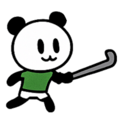 [LINEスタンプ] ぱんだぴ 021: フィールドホッケー部