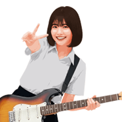 [LINEスタンプ] GUITAR with JK