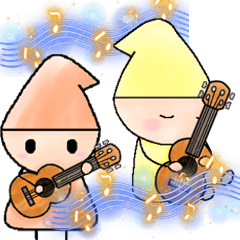 [LINEスタンプ] ウクレレ大好きくん