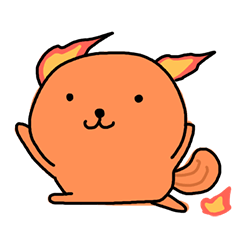 [LINEスタンプ] 炎リス